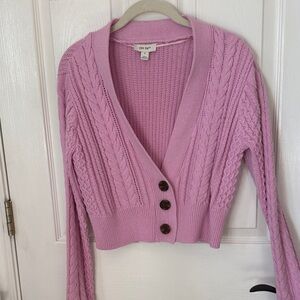 ON Cable Knit Cardigan in Pink